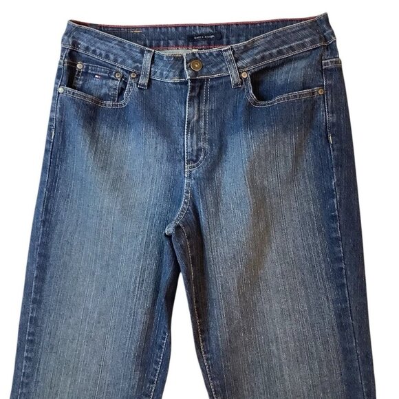 Tommy Hilfiger Jeans Bootcut Stretch Mid-Rise Women's 8 Blue Denim - Picture 2 of 10
